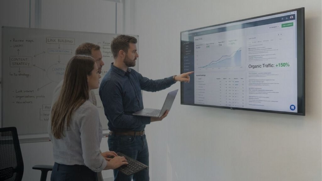 Search engine optimization strategy improving Google rankings for local businesses